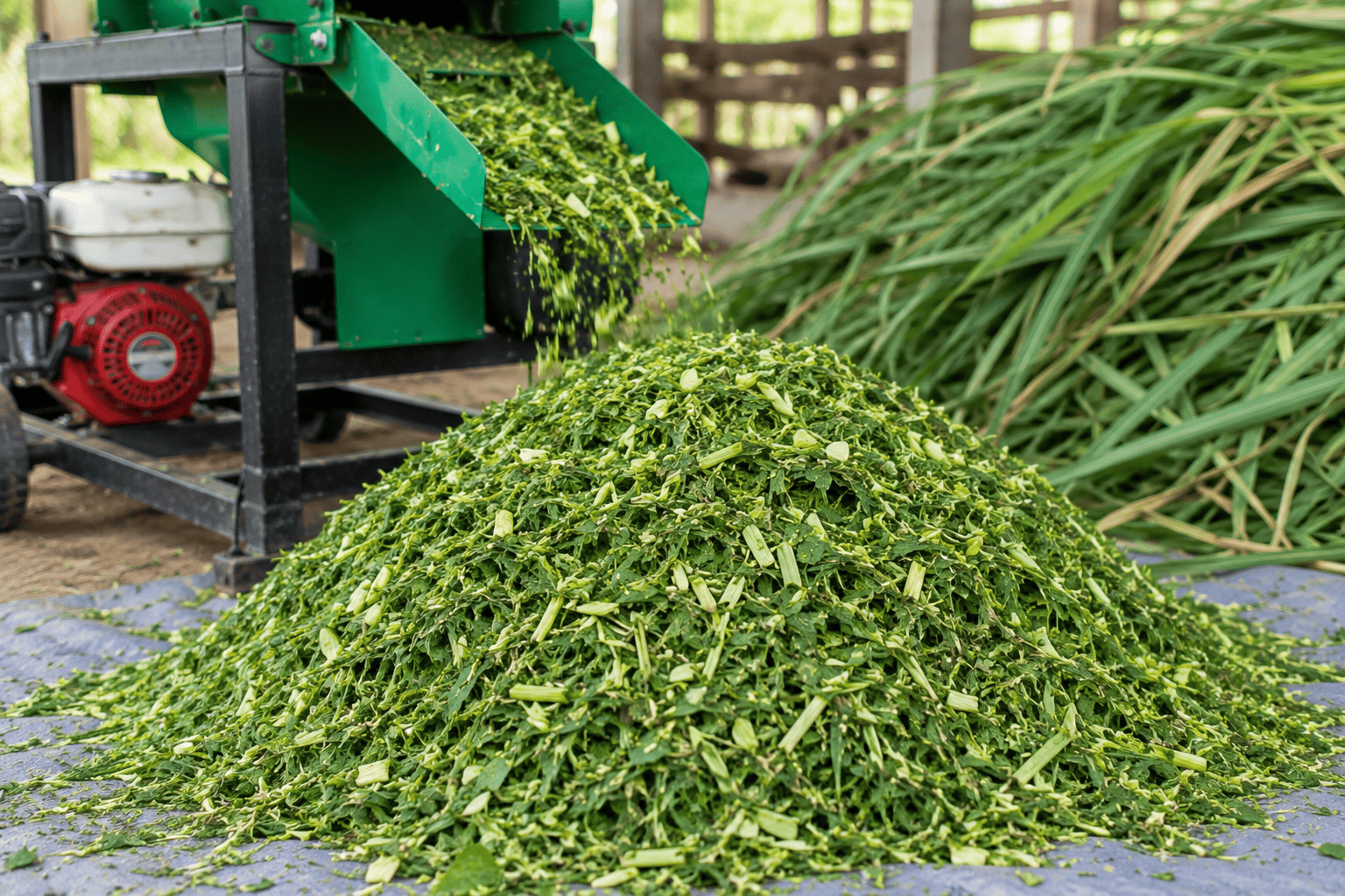 cara mencacah rumput pakan ternak